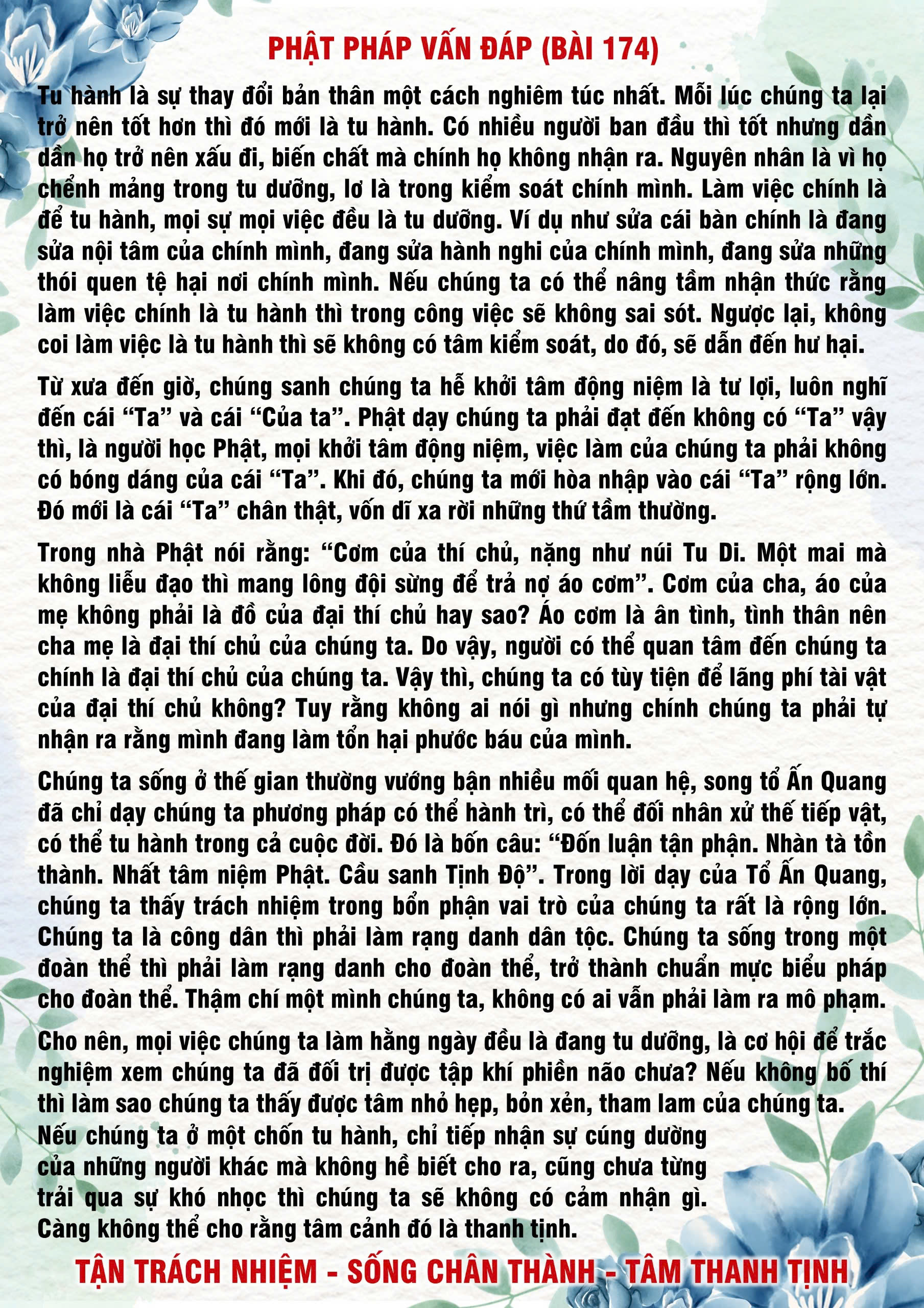 174 · Phật Pháp Vấn Đáp - 174
